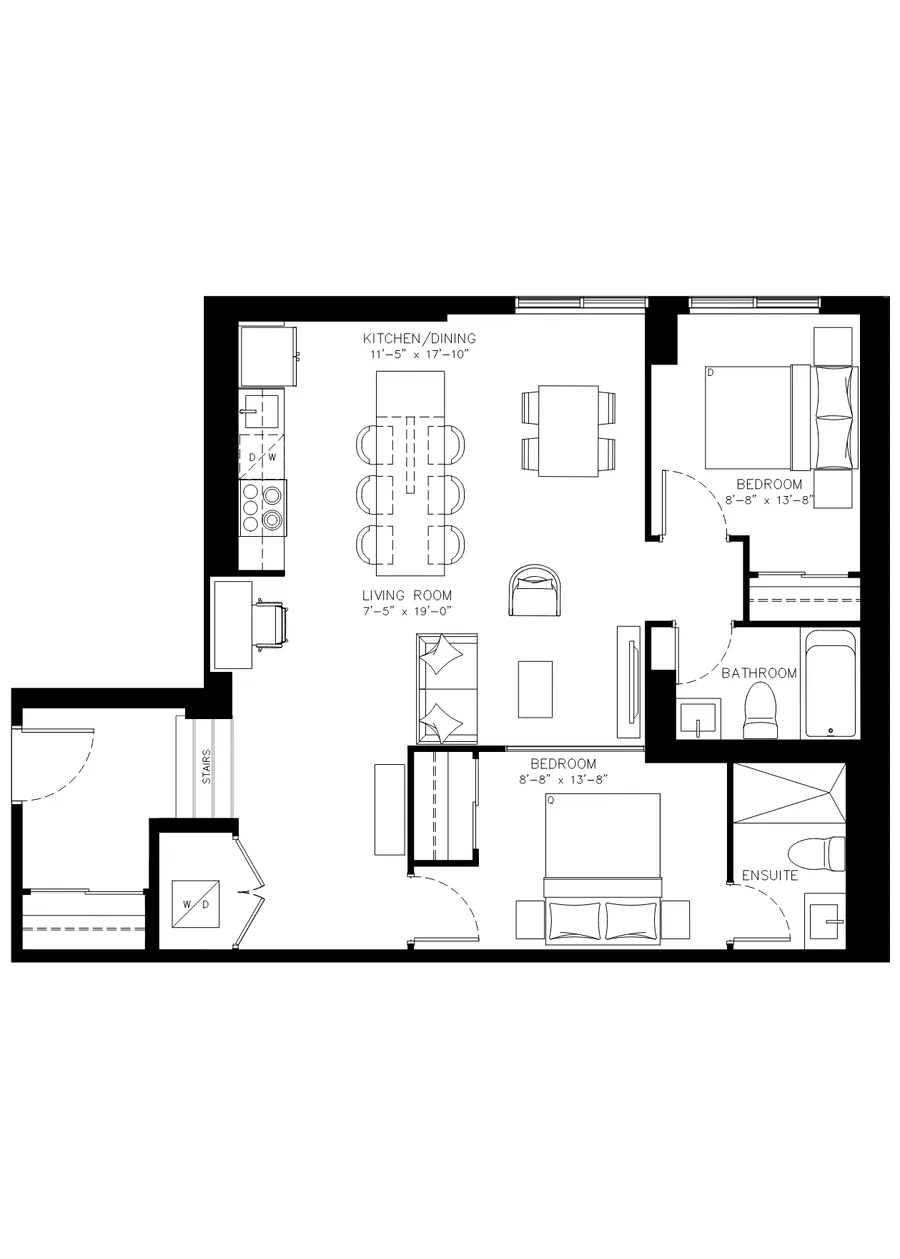 Two Bedroom floor plan