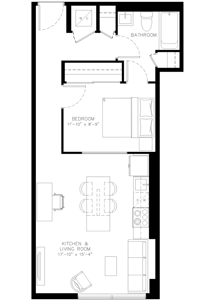 One Bedroom floor plan