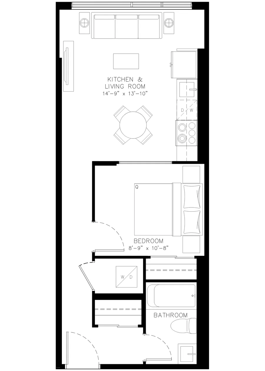 One Bedroom floor plan
