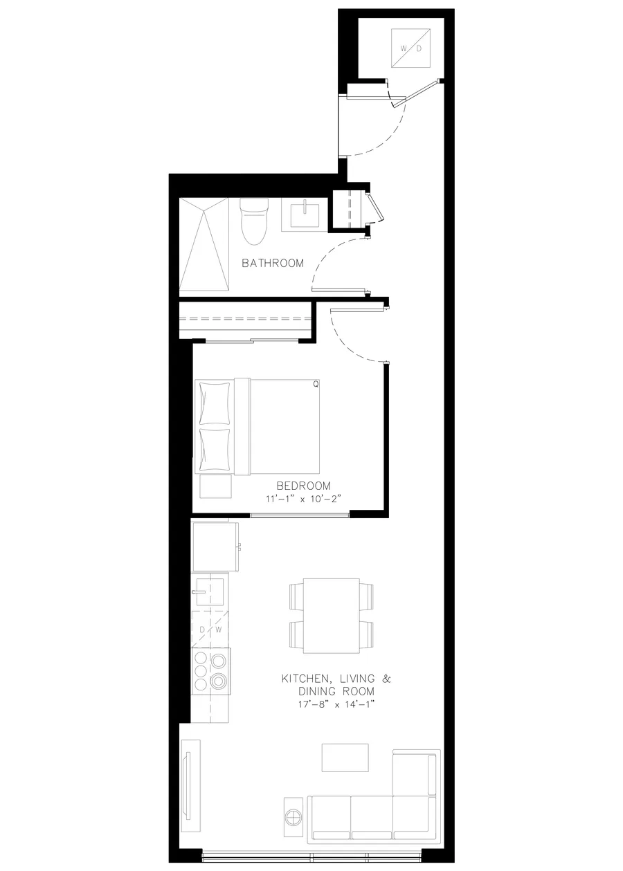 One Bedroom floor plan