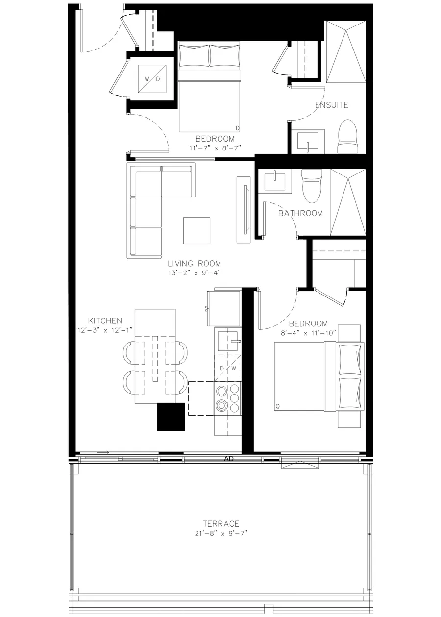 Two Bedroom floor plan