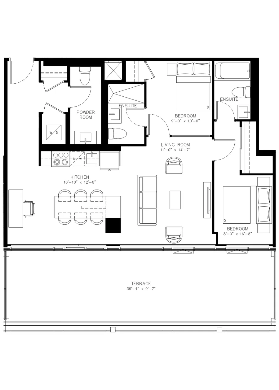 Two Bedroom floor plan