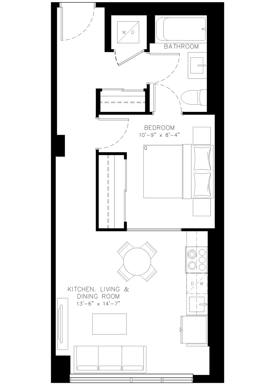 One Bedroom floor plan