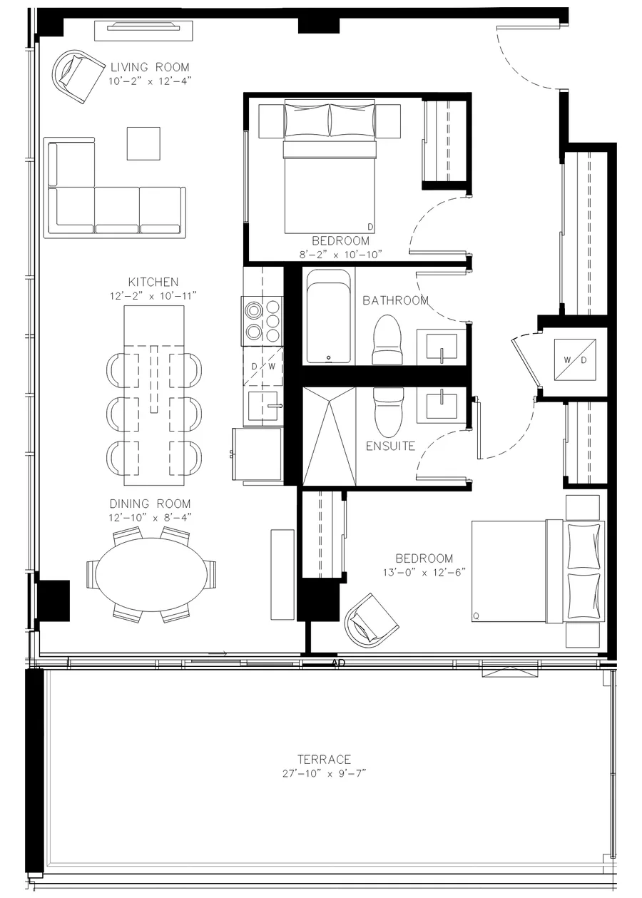 Two Bedroom floor plan