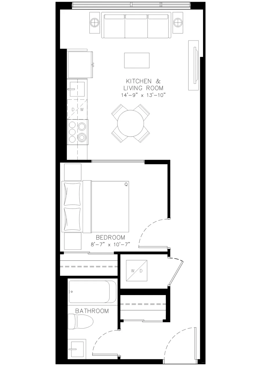 One Bedroom floor plan