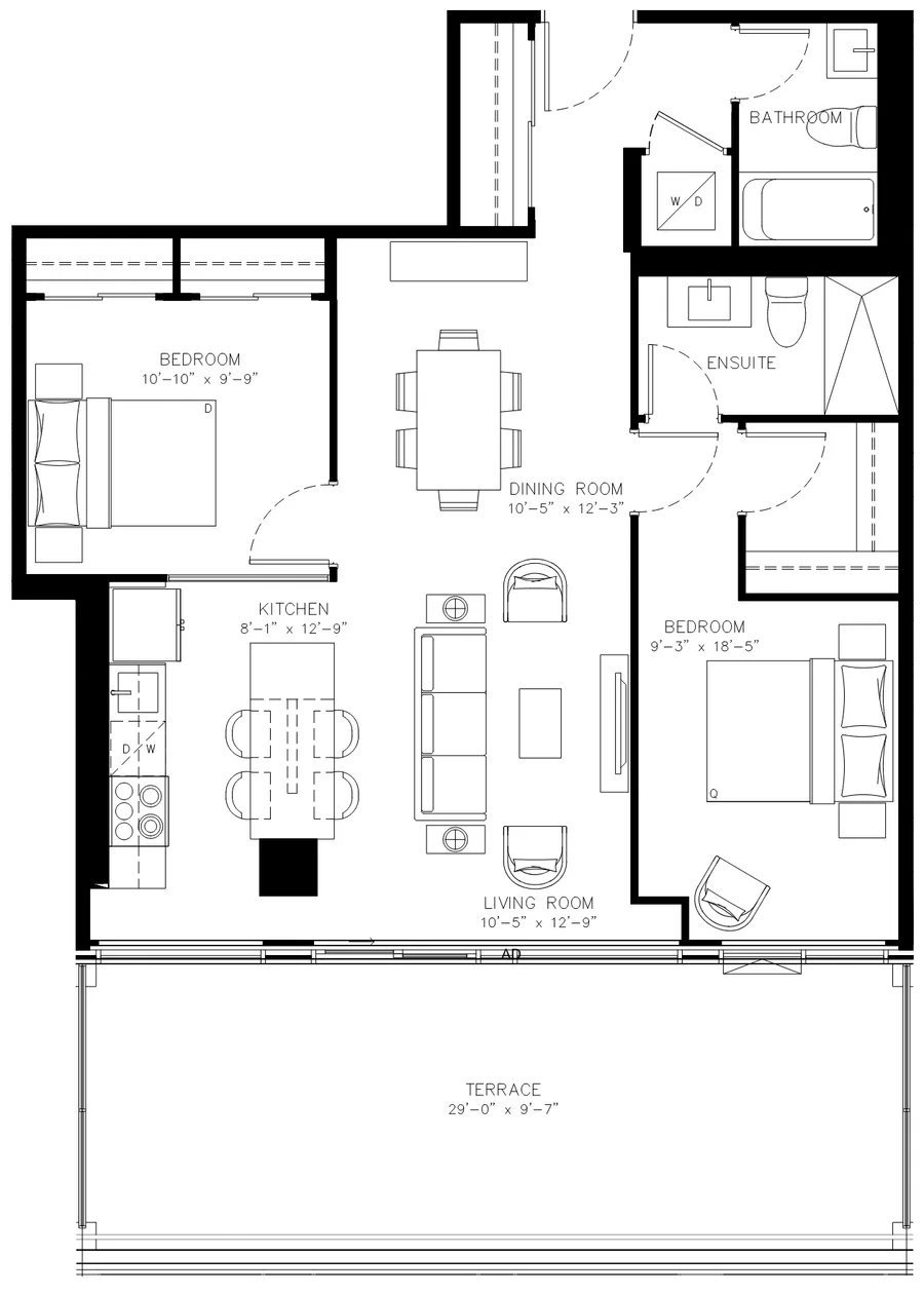 Two Bedroom floor plan