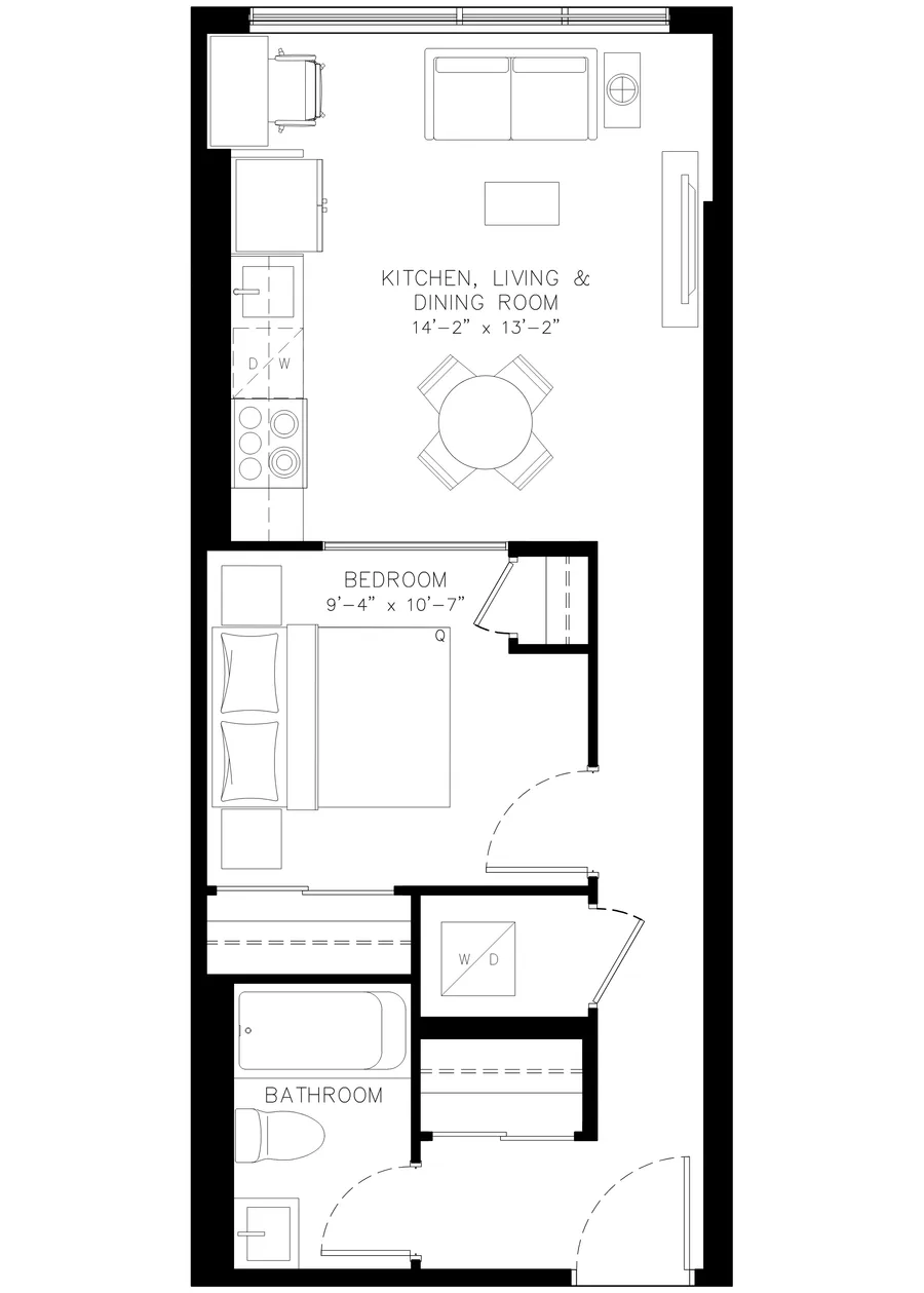 One Bedroom floor plan