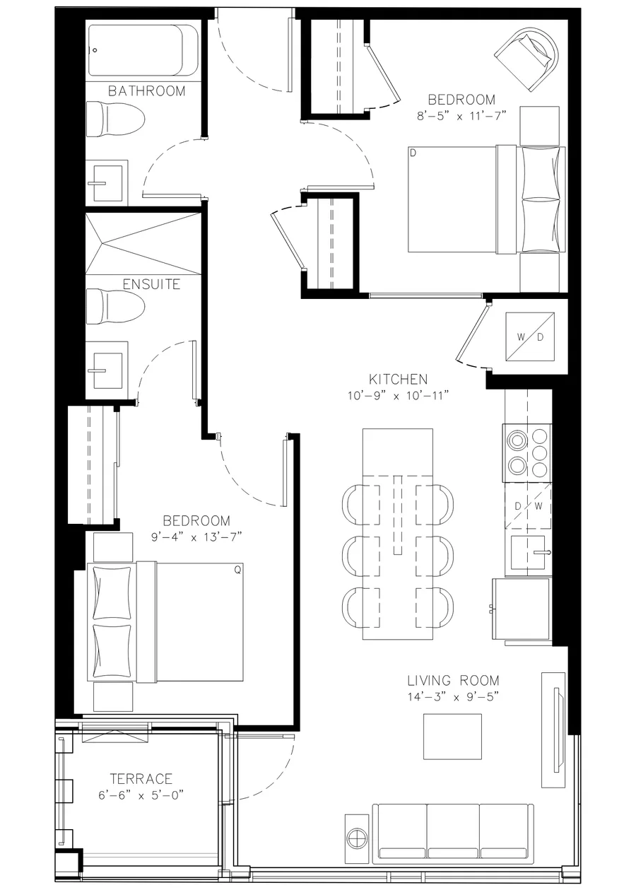 Two Bedroom floor plan