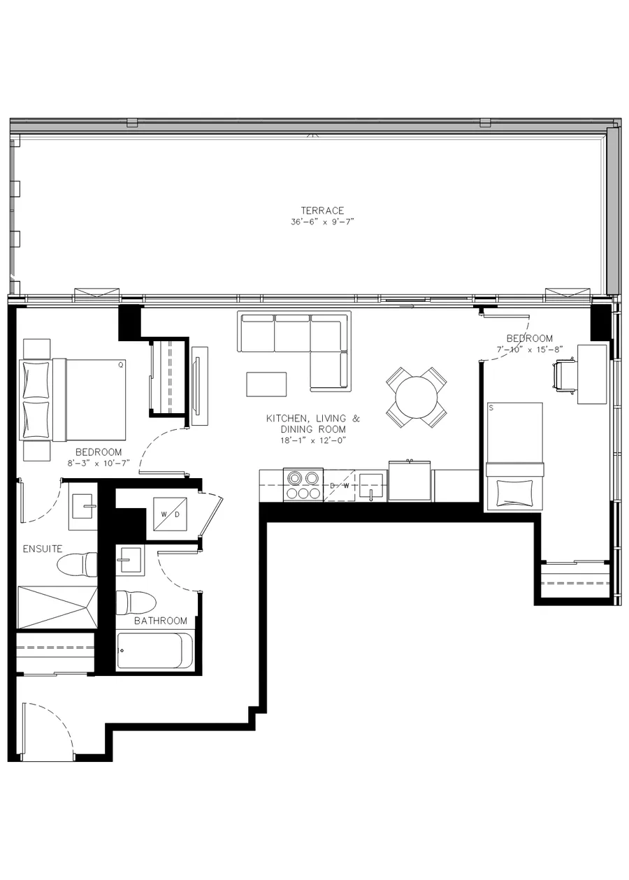 Two Bedroom floor plan