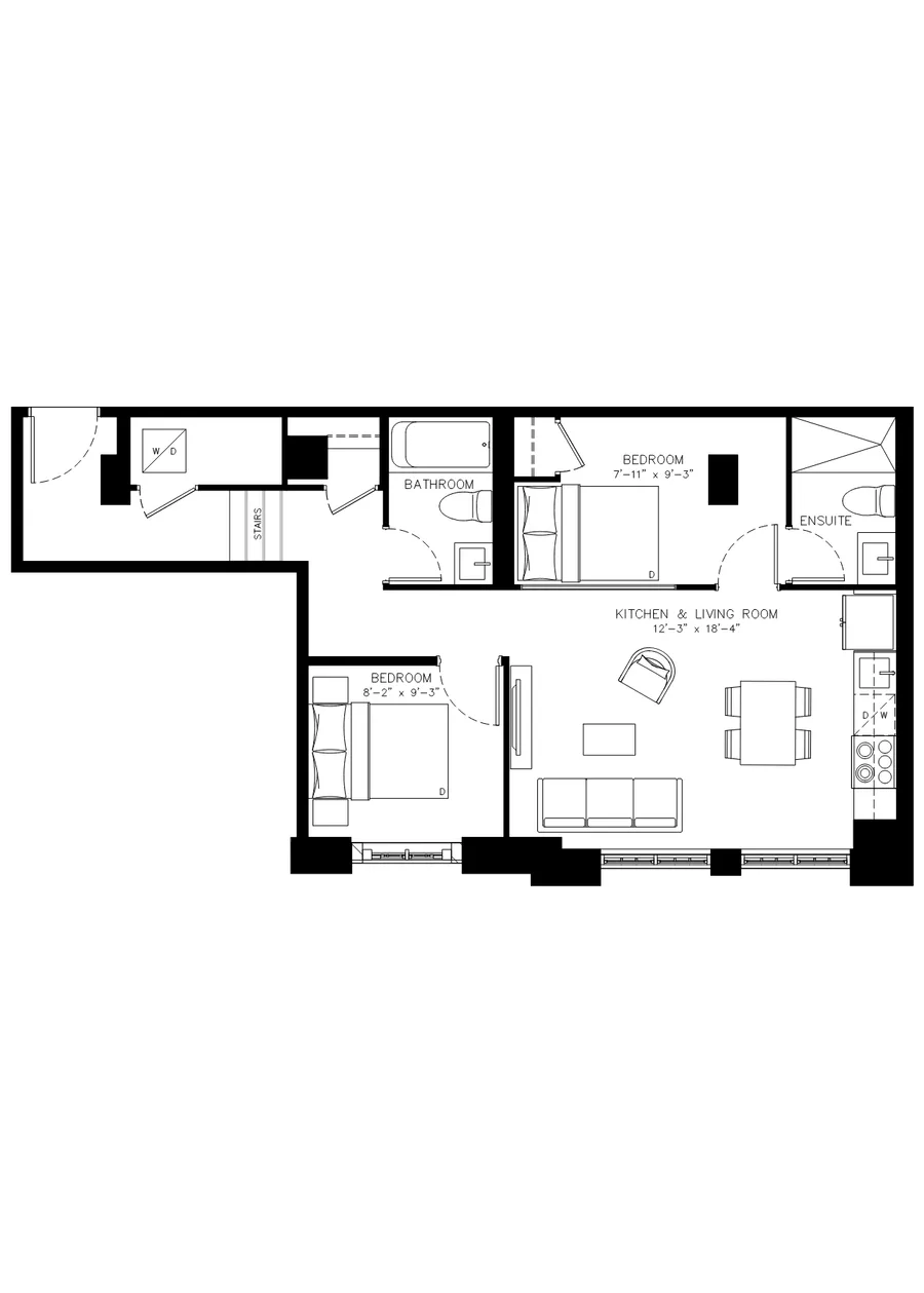 Two Bedroom floor plan