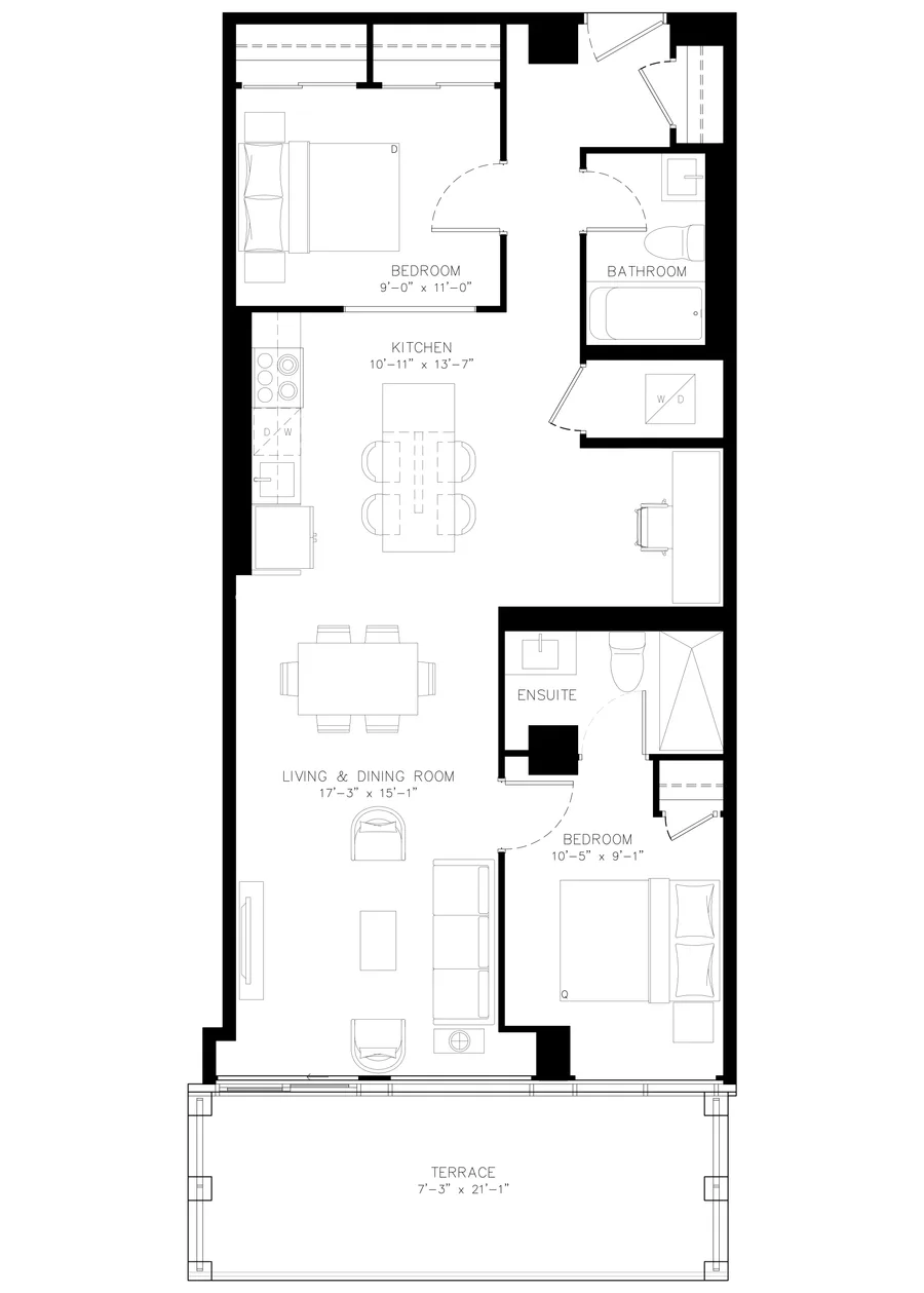 Two Bedroom floor plan