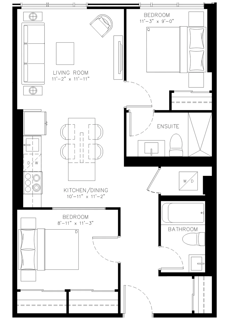 Two Bedroom floor plan