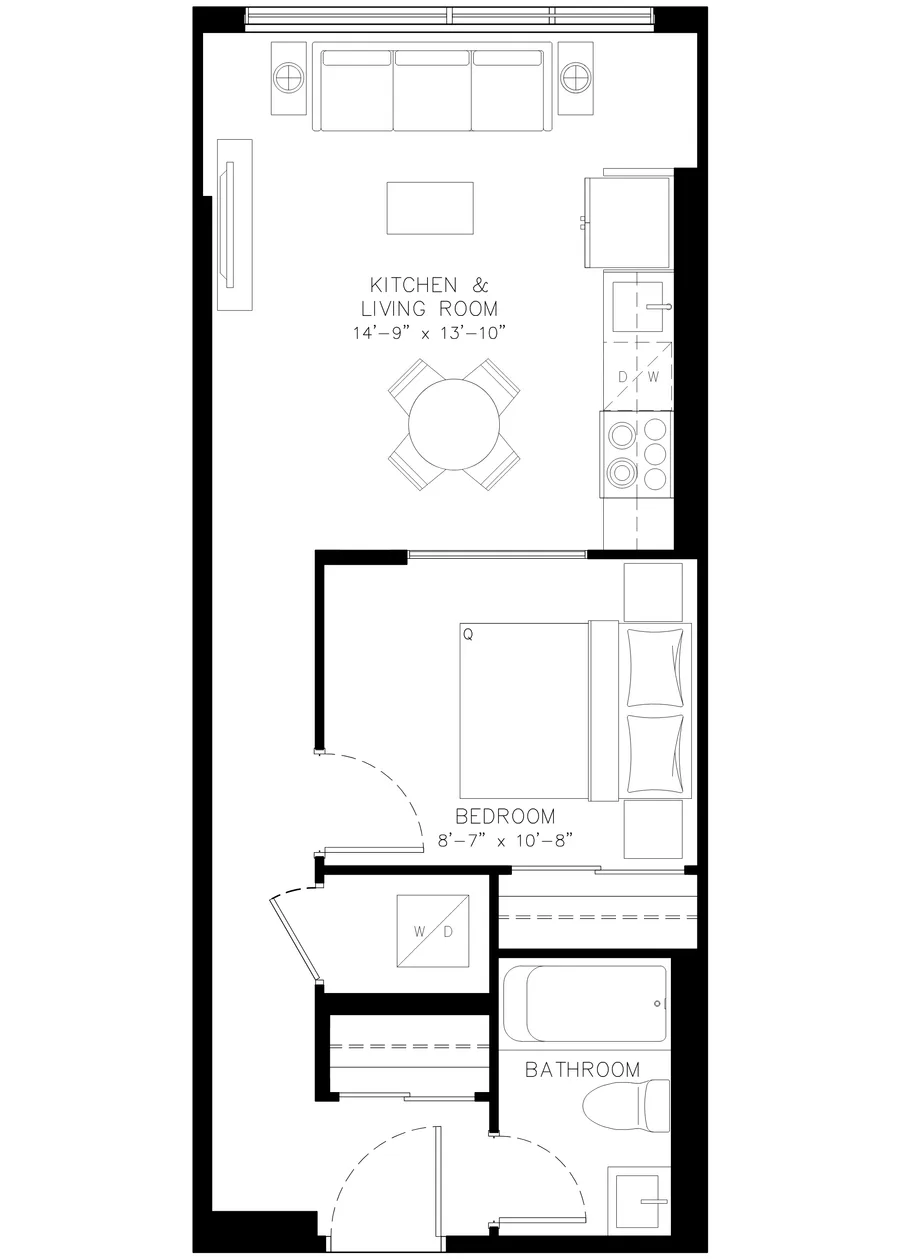 One Bedroom floor plan