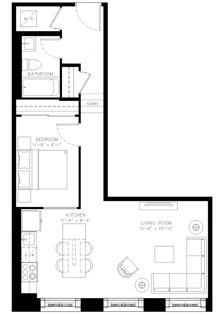 One Bedroom floor plan