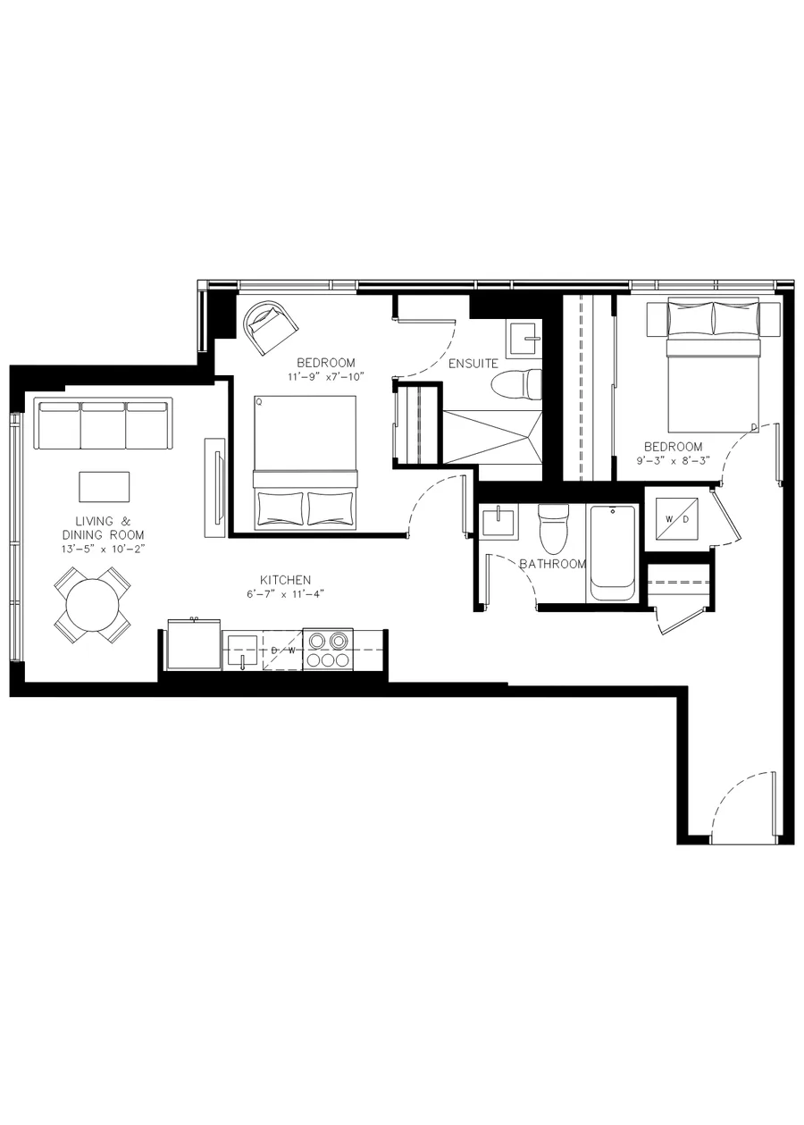 Two Bedroom floor plan