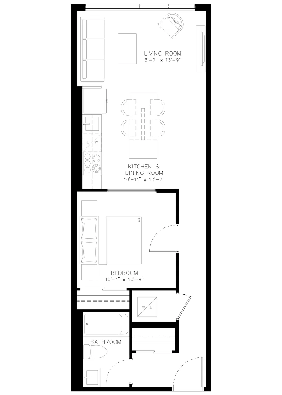 One Bedroom floor plan