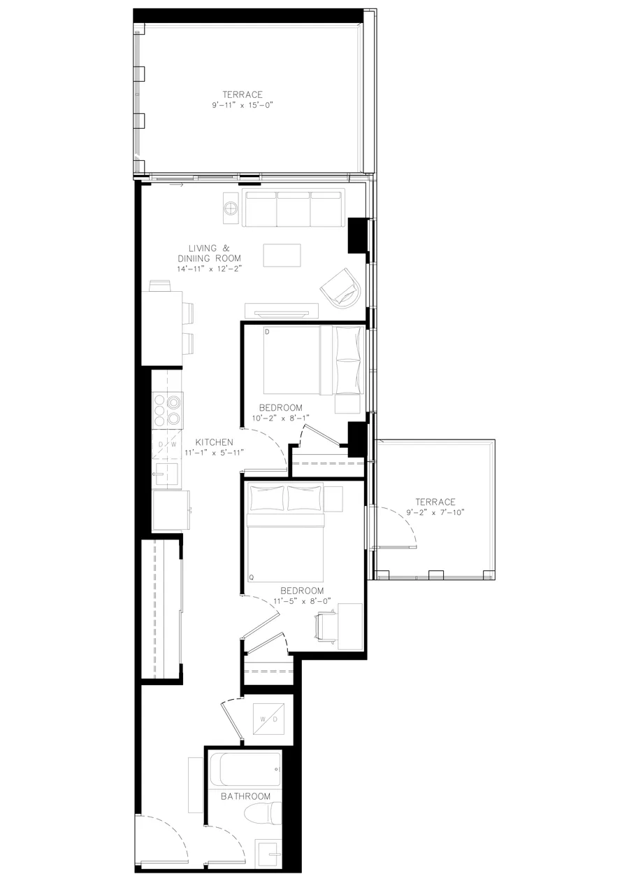 Two Bedroom floor plan