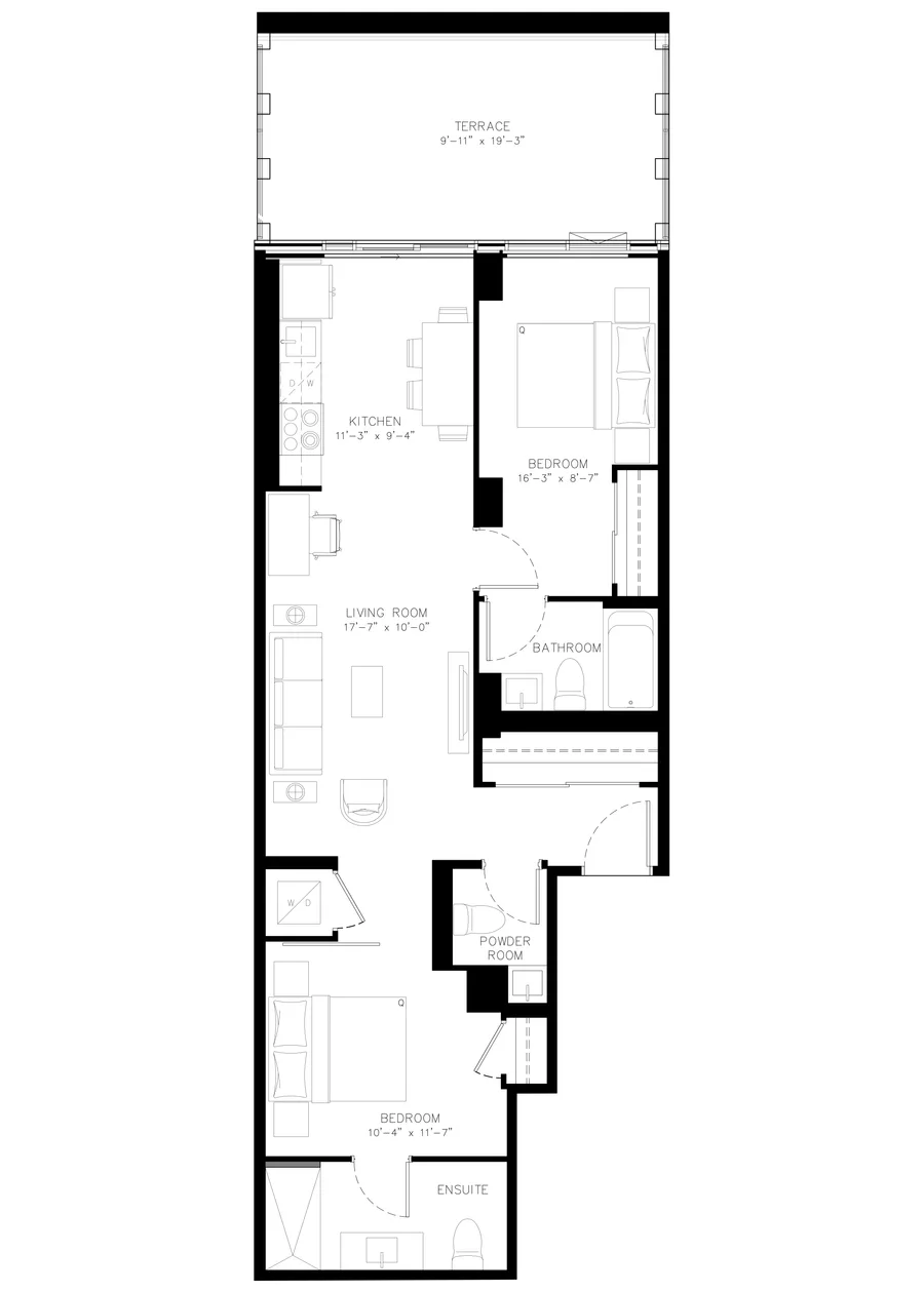 Two Bedroom floor plan