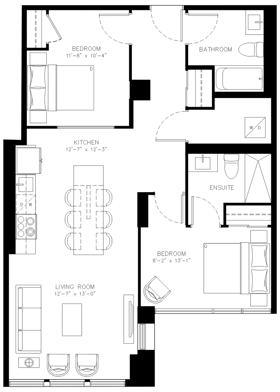 Two Bedroom floor plan