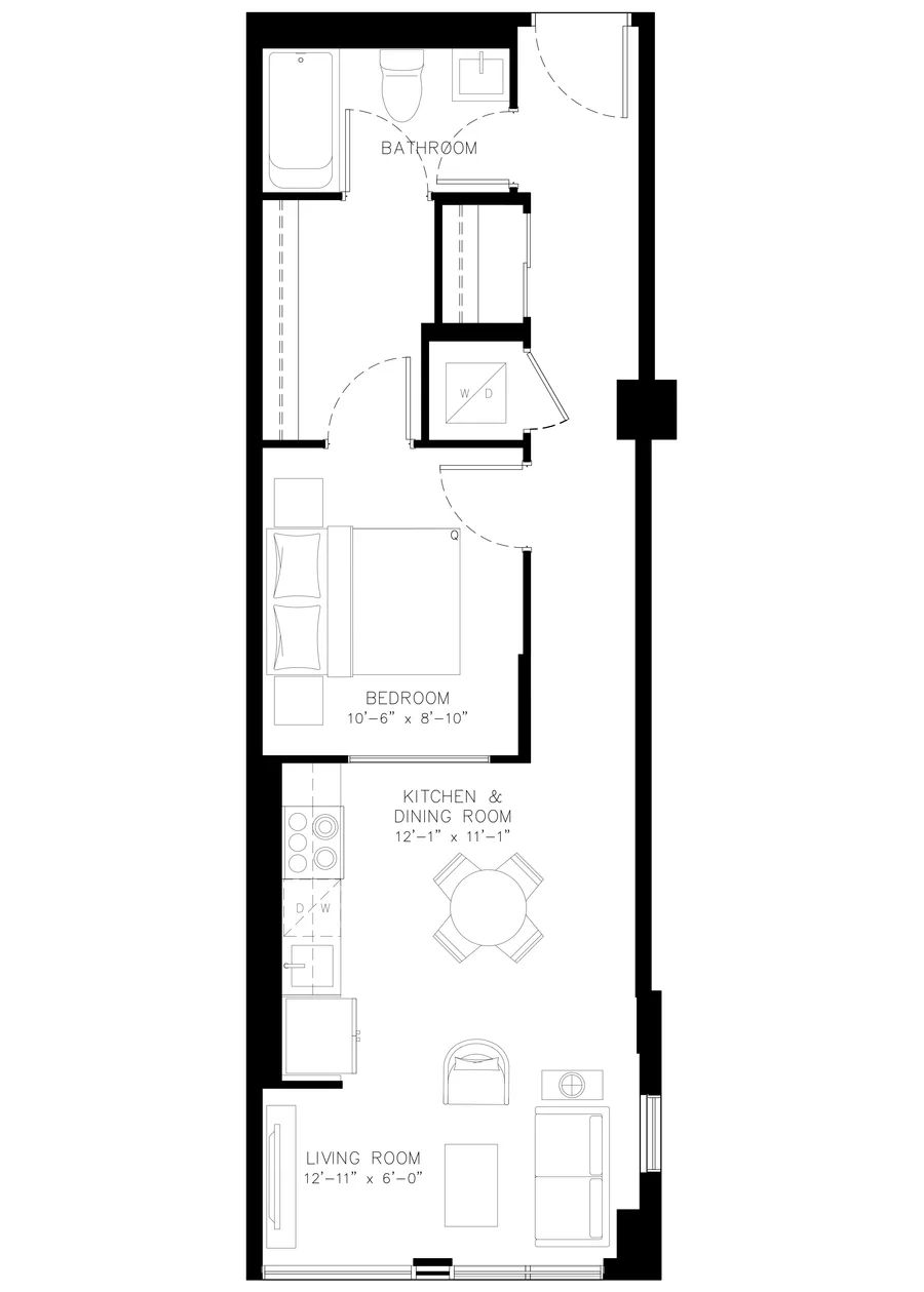 One Bedroom floor plan
