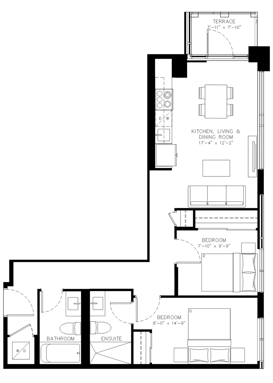 Two Bedroom floor plan
