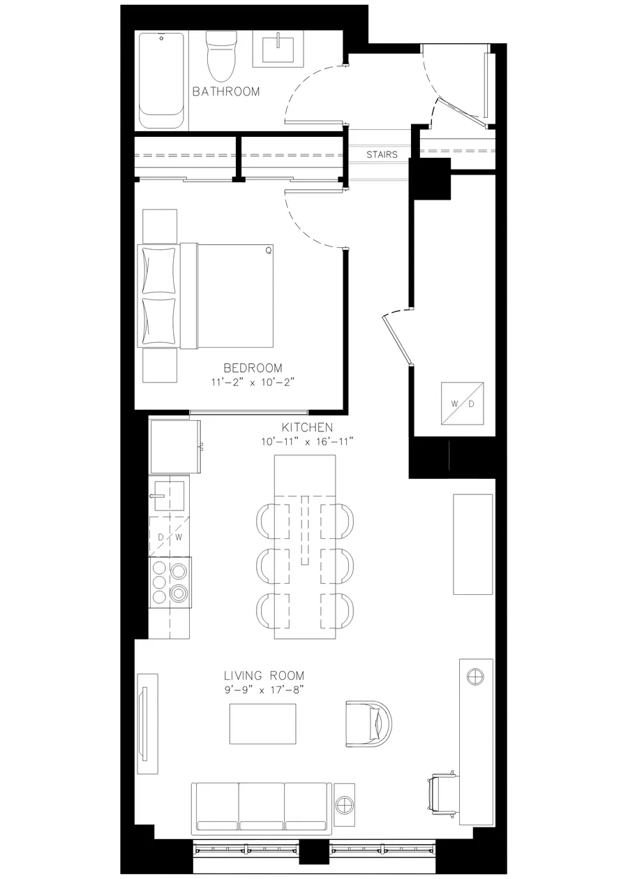 One Bedroom floor plan