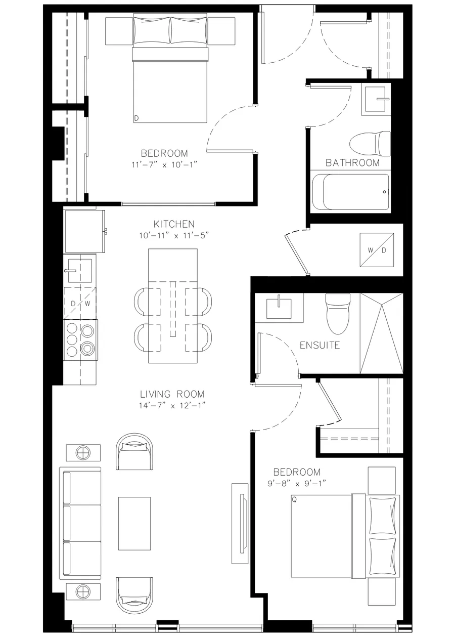 Two Bedroom floor plan