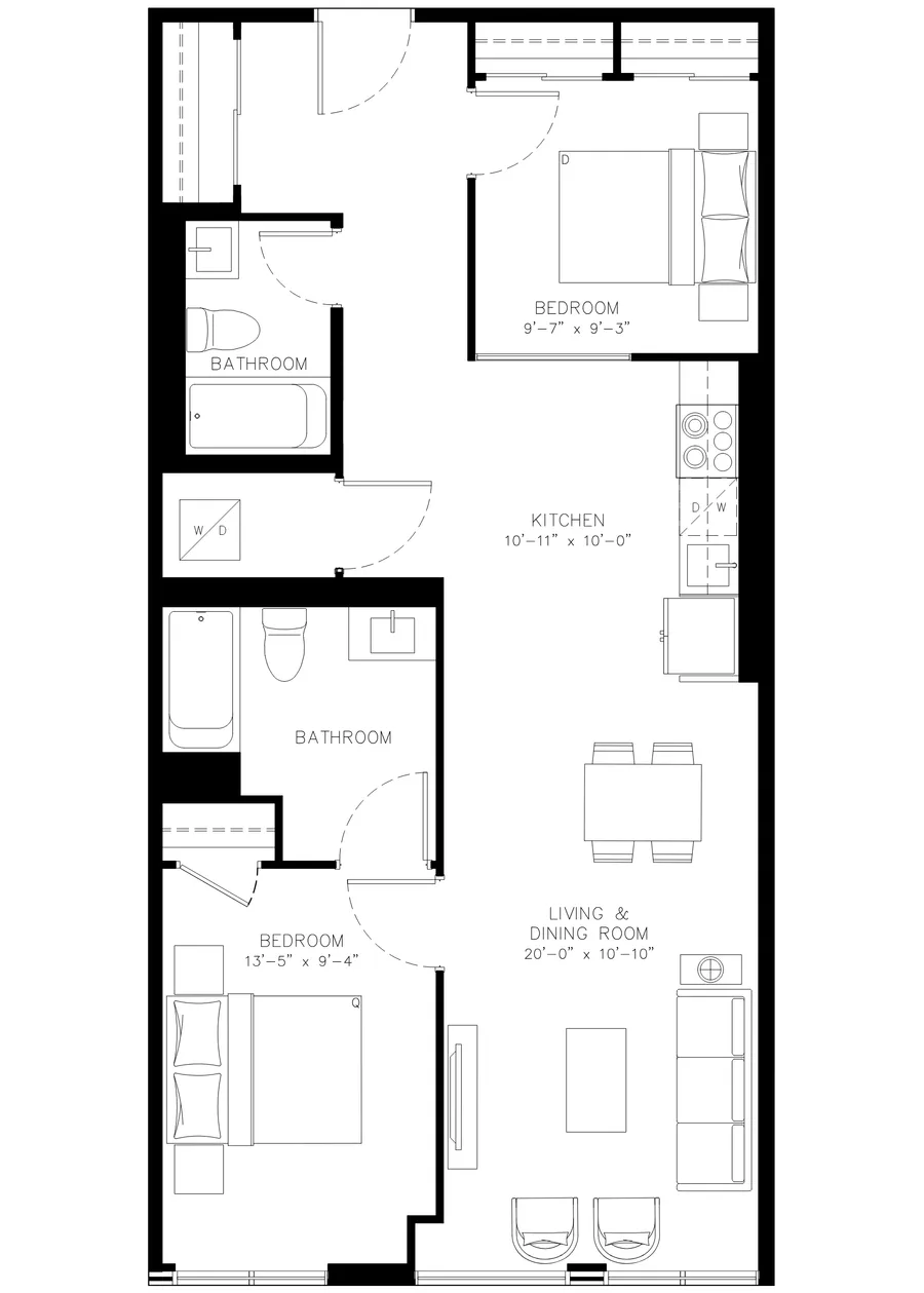 Two Bedroom floor plan