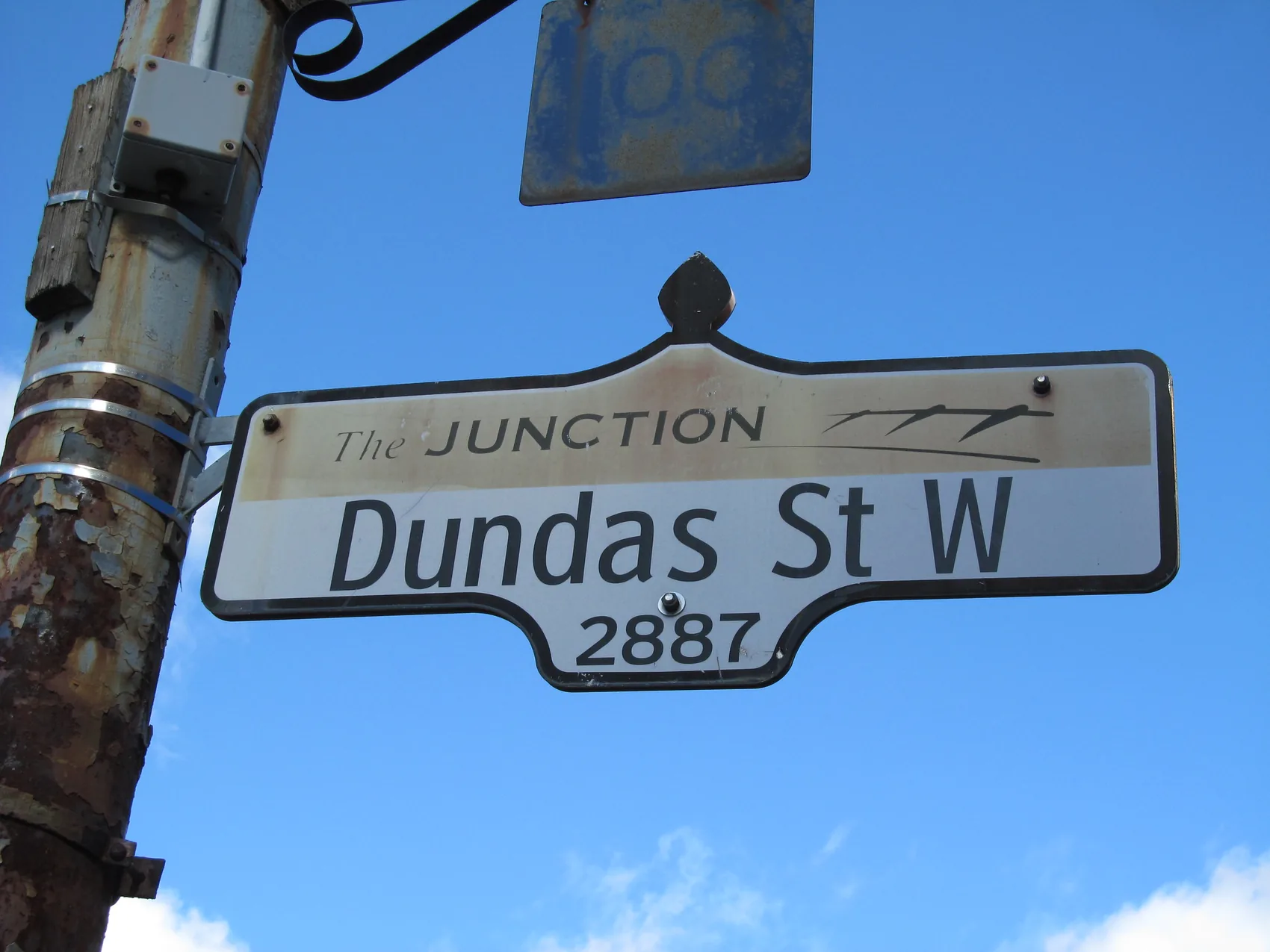 The Junction street sign on Dundas Street West