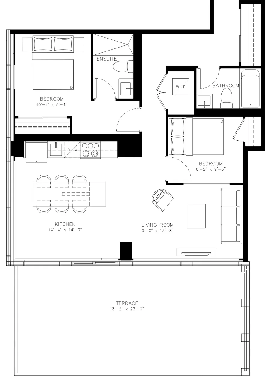 Two Bedroom floor plan