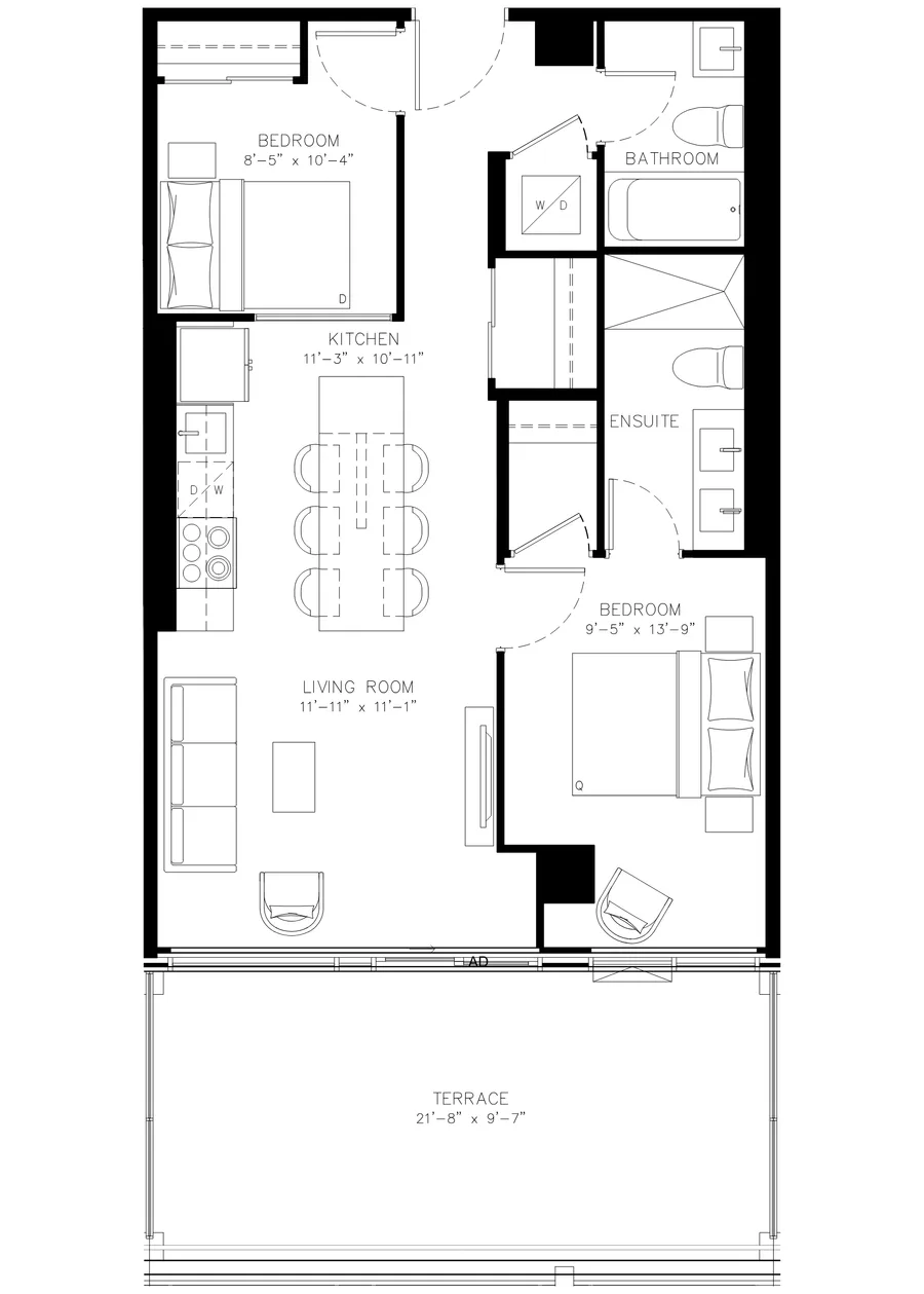 Two Bedroom floor plan